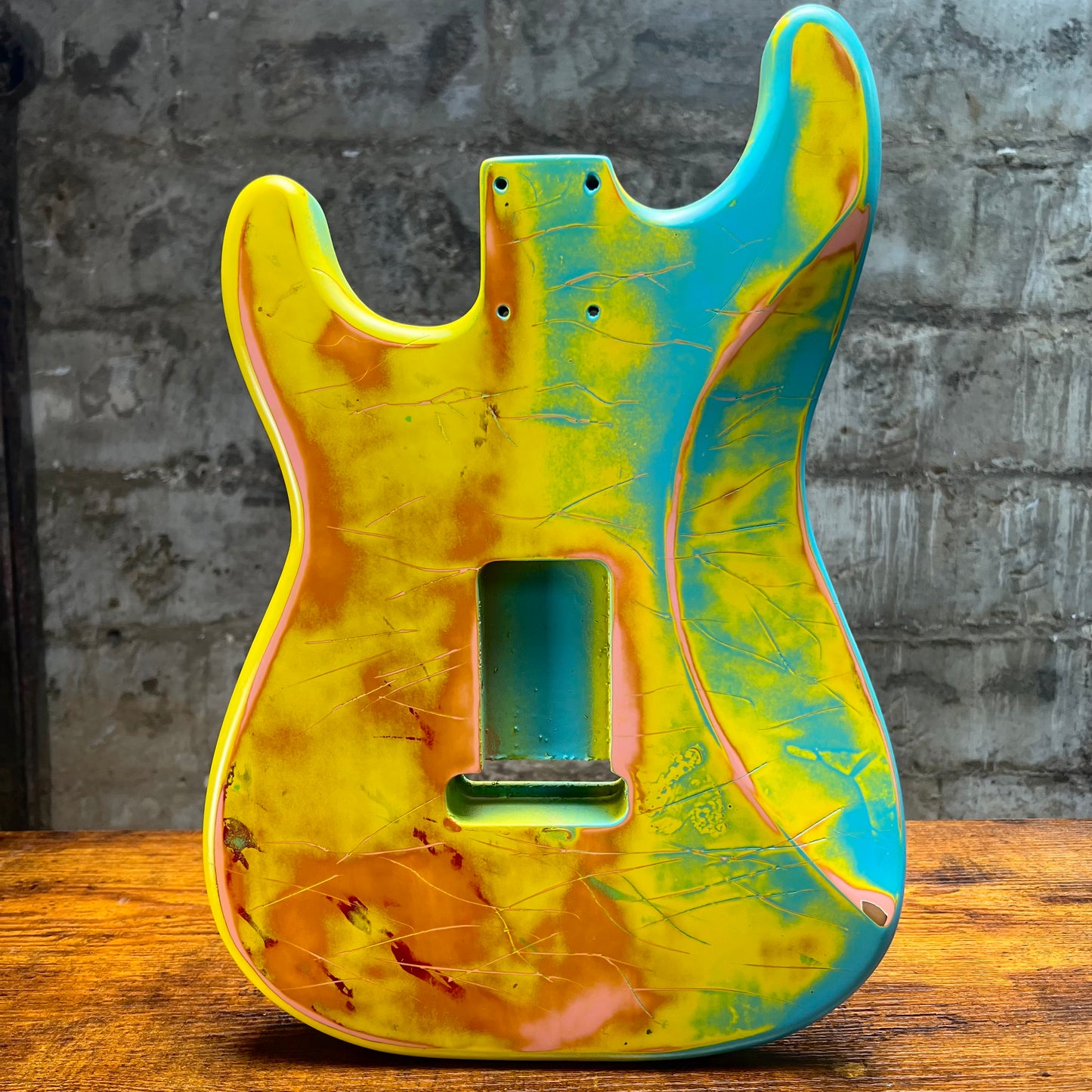 Warmtone CG Strat Style Guitar Body Relic "Surfer” Nitro 4.2lbs