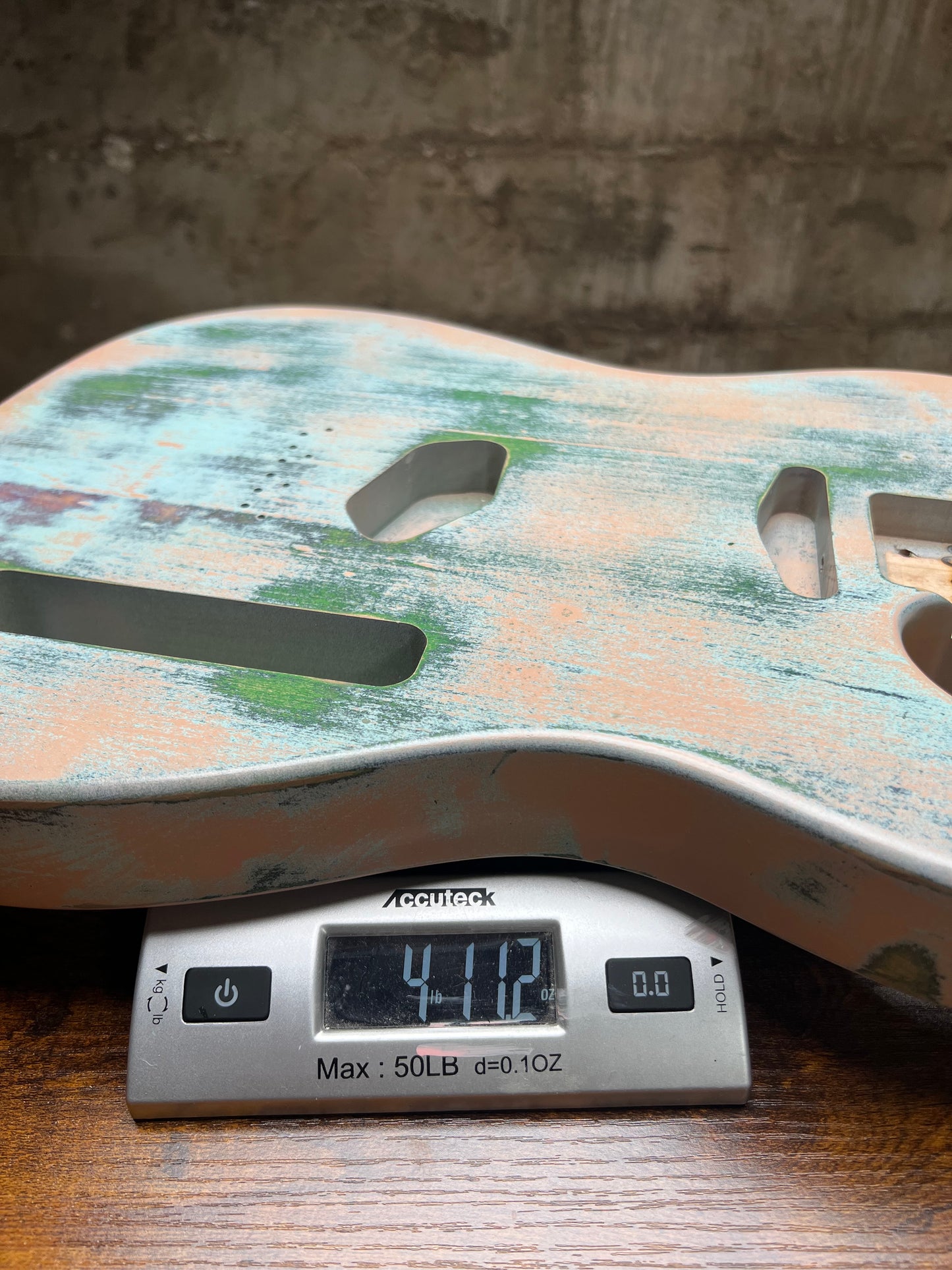 Warmtone Custom Guitars Relic Tele Style Guitar Body “Pink Grass”