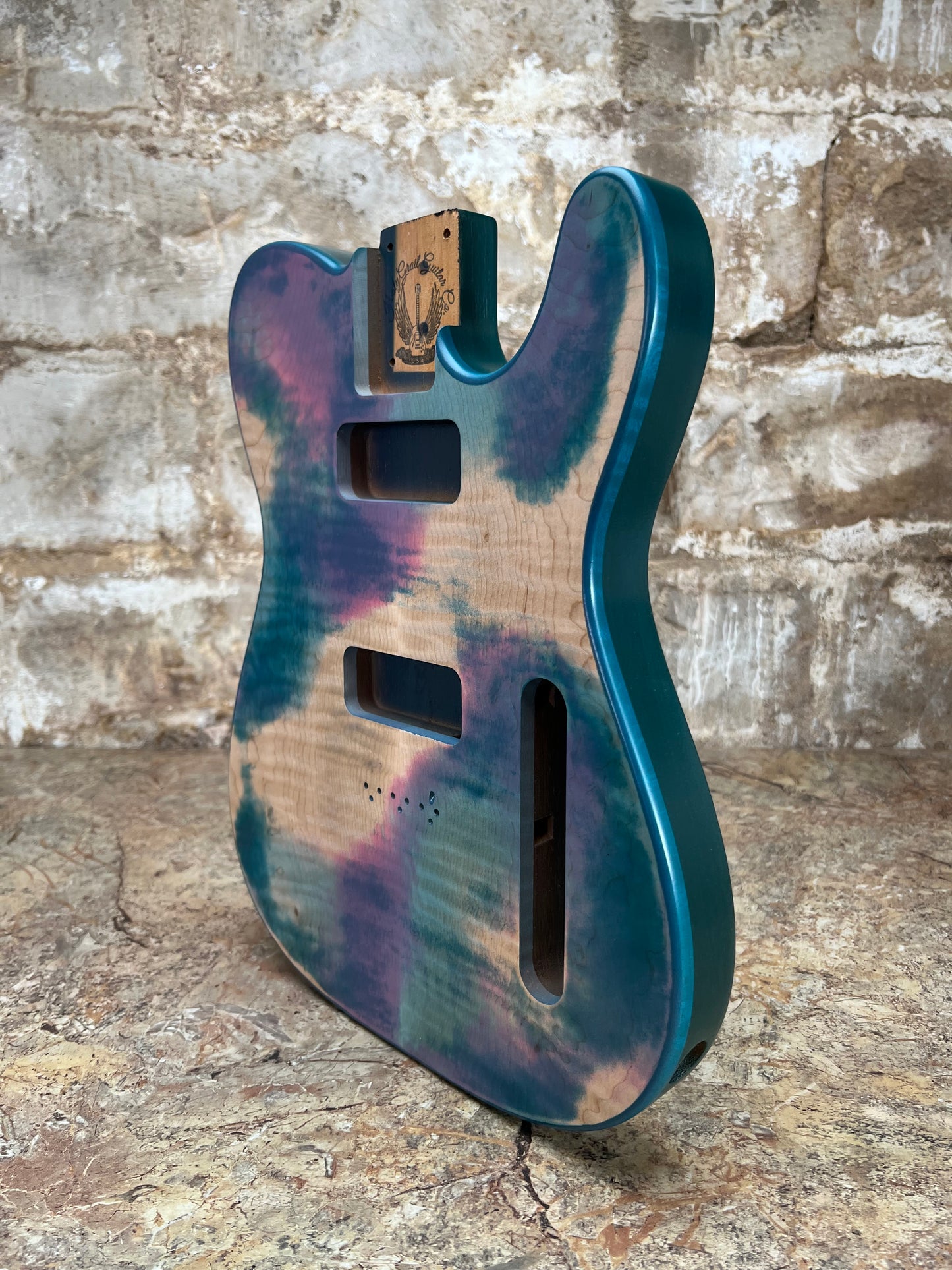 Holy Grail Guitars Tele Style Guitar Body Flamed Maple “Shadows”