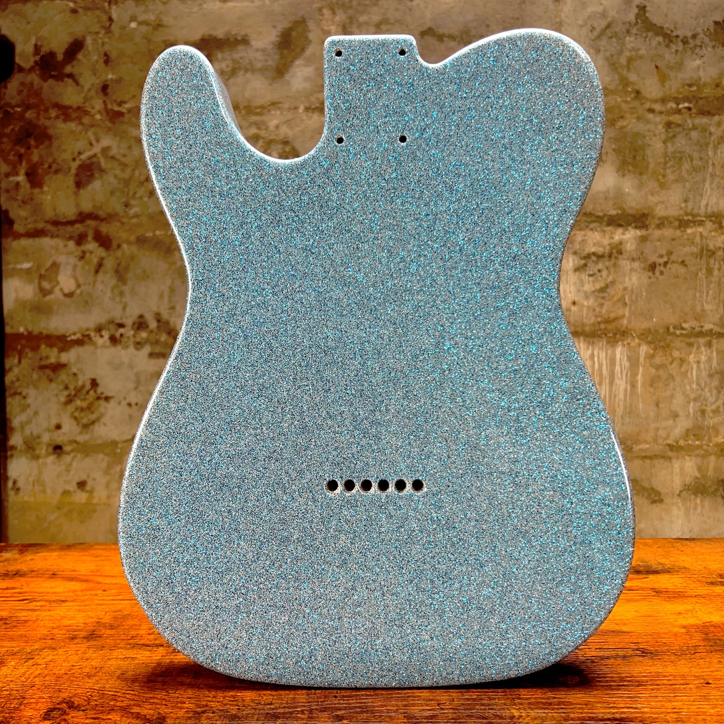 Warmtone Custom Guitars Alder Tele Guitar Body "Snow Blue Sparkle"