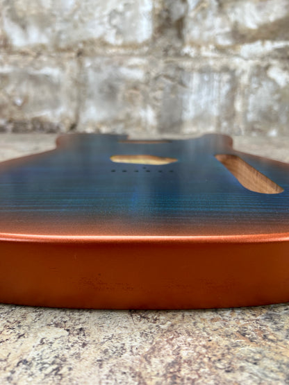 Warmtone Custom Guitars Tele Style Guitar Body “Copper Blue”