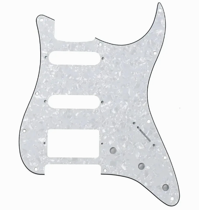 4 Ply Hss White Pearloid  Pickguard 11 Holes
