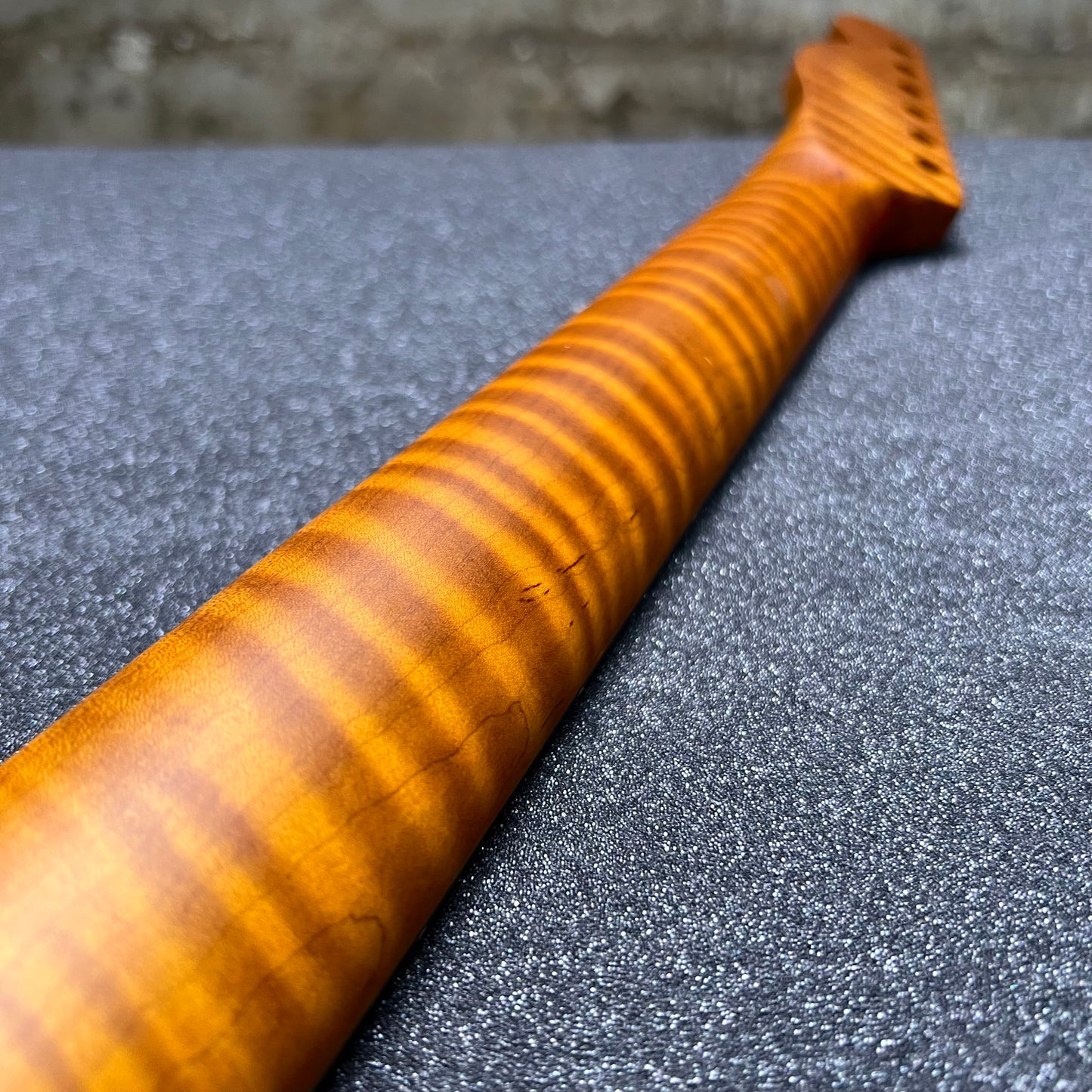 Golden Brown Roasted Flamed Maple Tele Style Neck #43