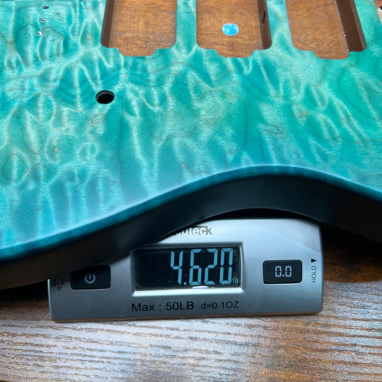 Warmtone CG HHH Flamed Maple Telecaster Guitar Body "Lagoon” #260 4.6lbs