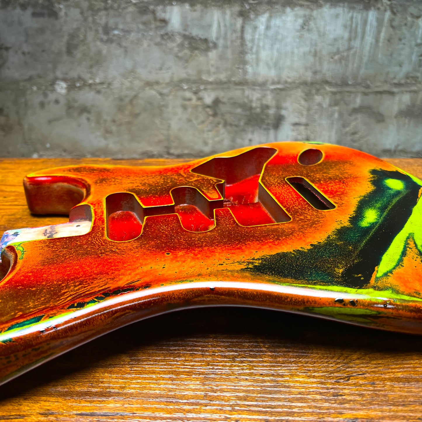 Warmtone CG Strat Style Guitar Body Relic "Grand Canyon” Nitro 4.4lbs