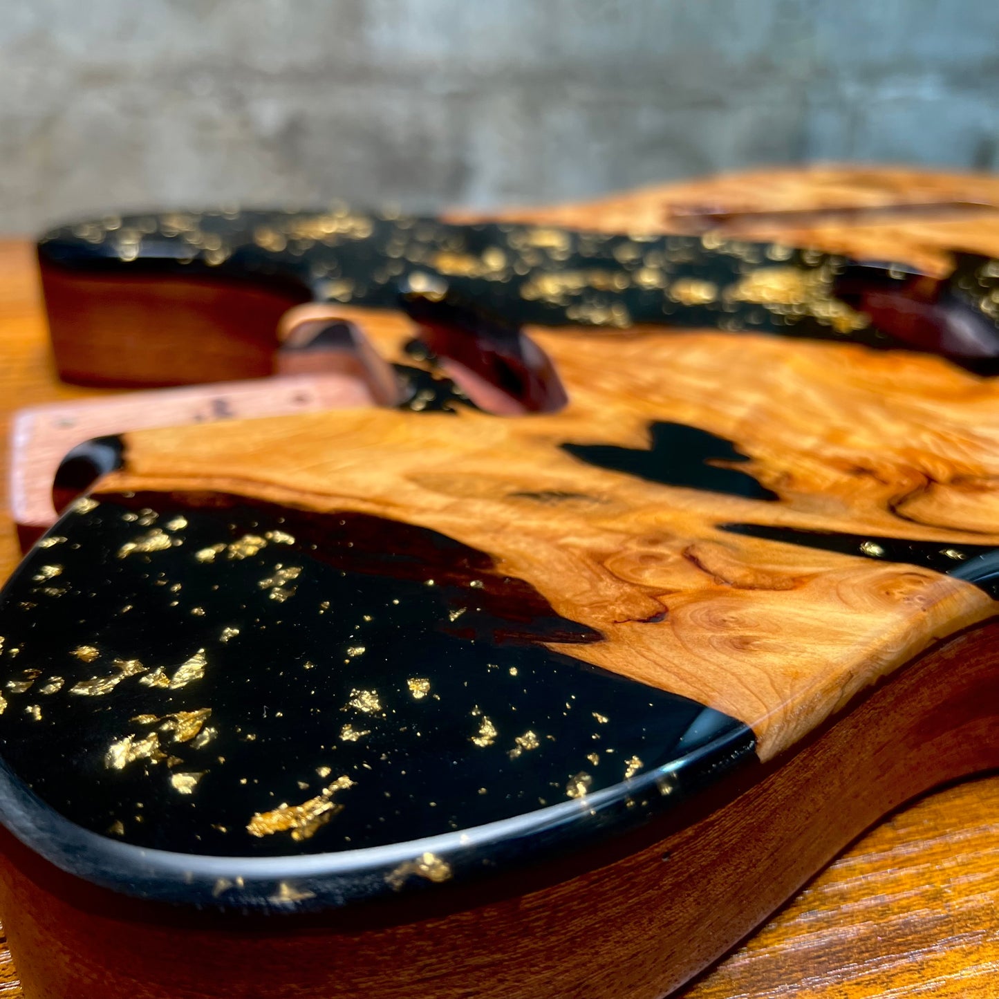 Warmtone CG Burl Epoxy Resin Tele Body “Black Stars”