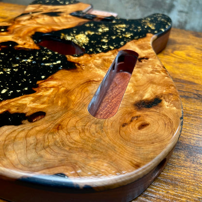 Warmtone CG Burl Epoxy Resin Tele Body “Black Stars”