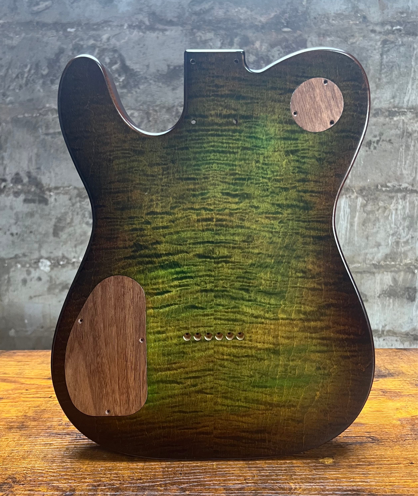 Warmtone CG HHH Tele Guitar Body 2 Sided Flamed Maple “Forest Sunset”