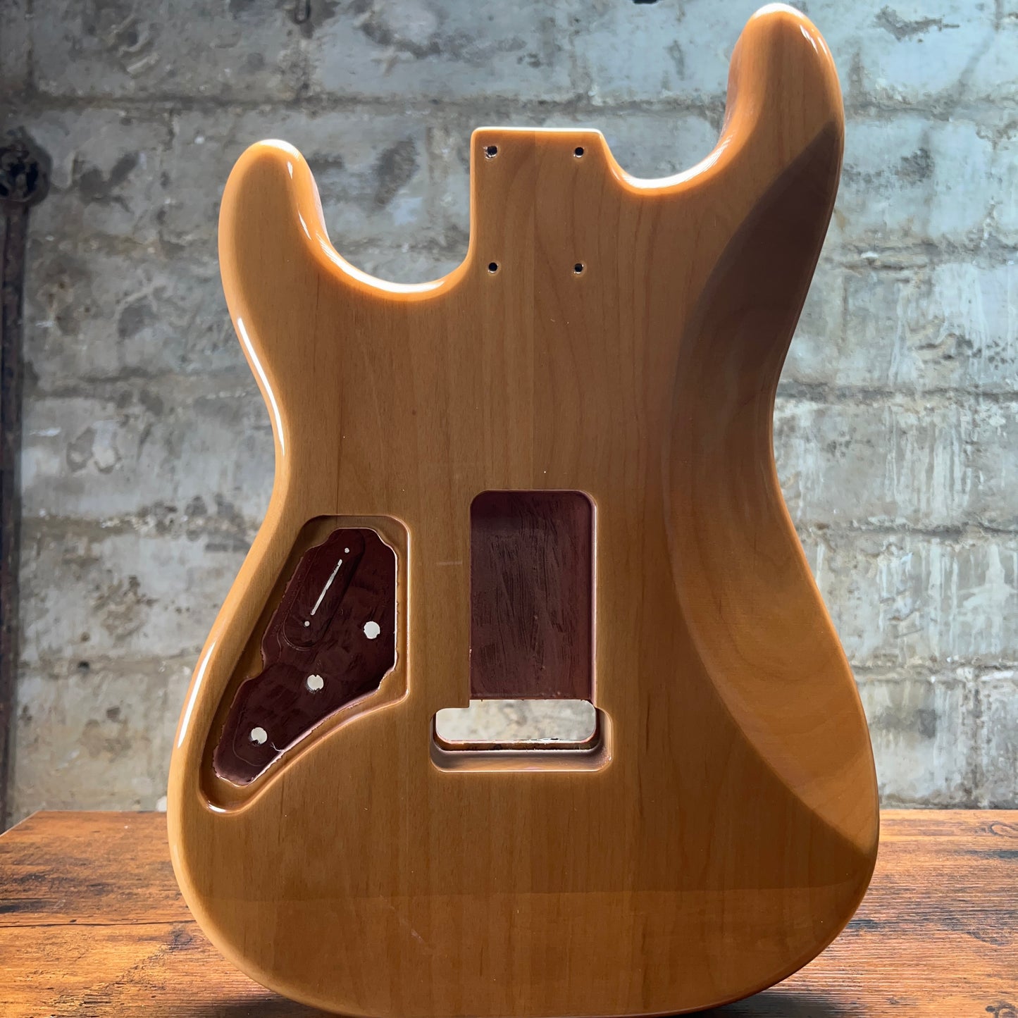 Warmtone CG SSS Strat Style Guitar Body Flamed Maple "Blue N Purple”