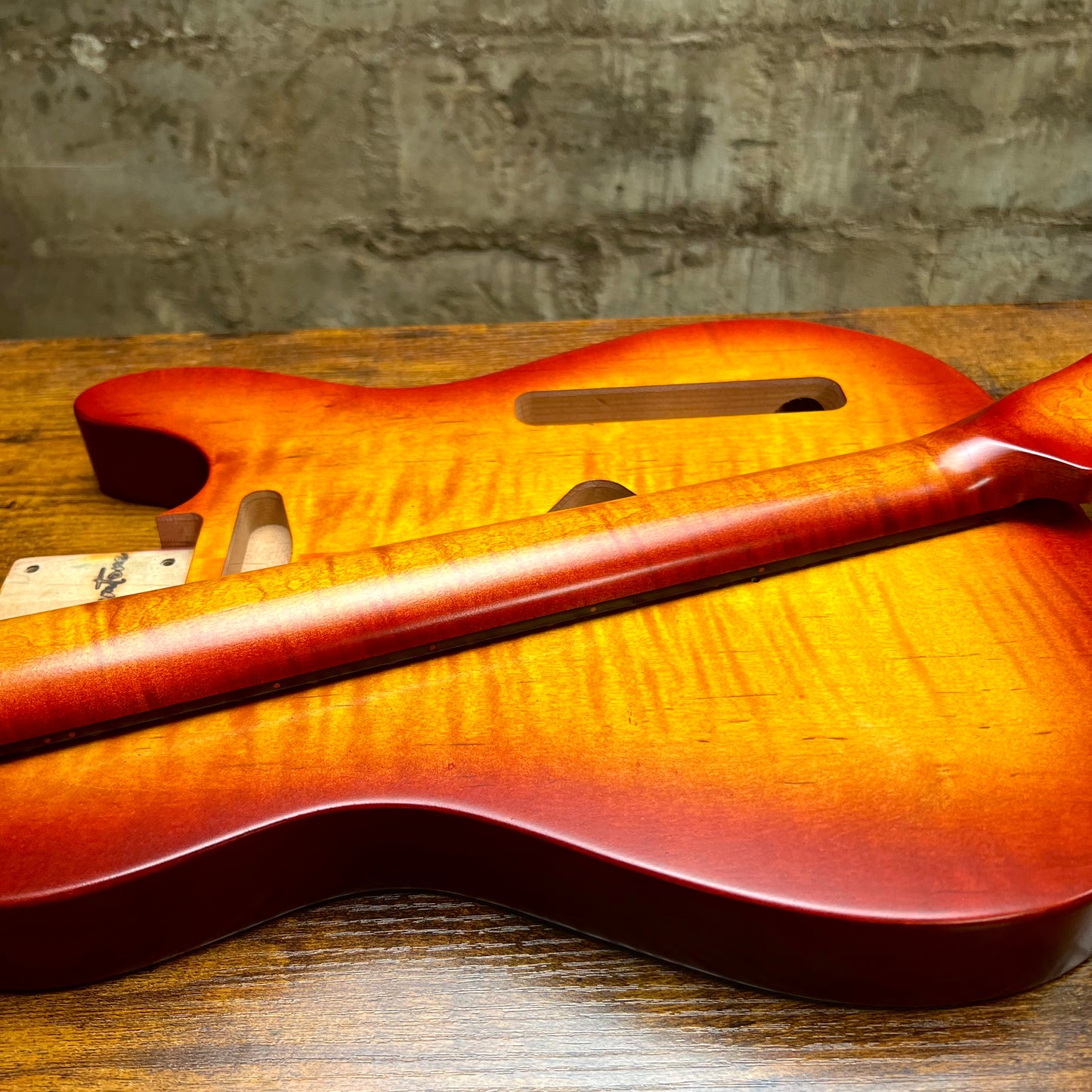 Flamed Maple Tele Body & Neck “Sunset Burst Set” Satin
