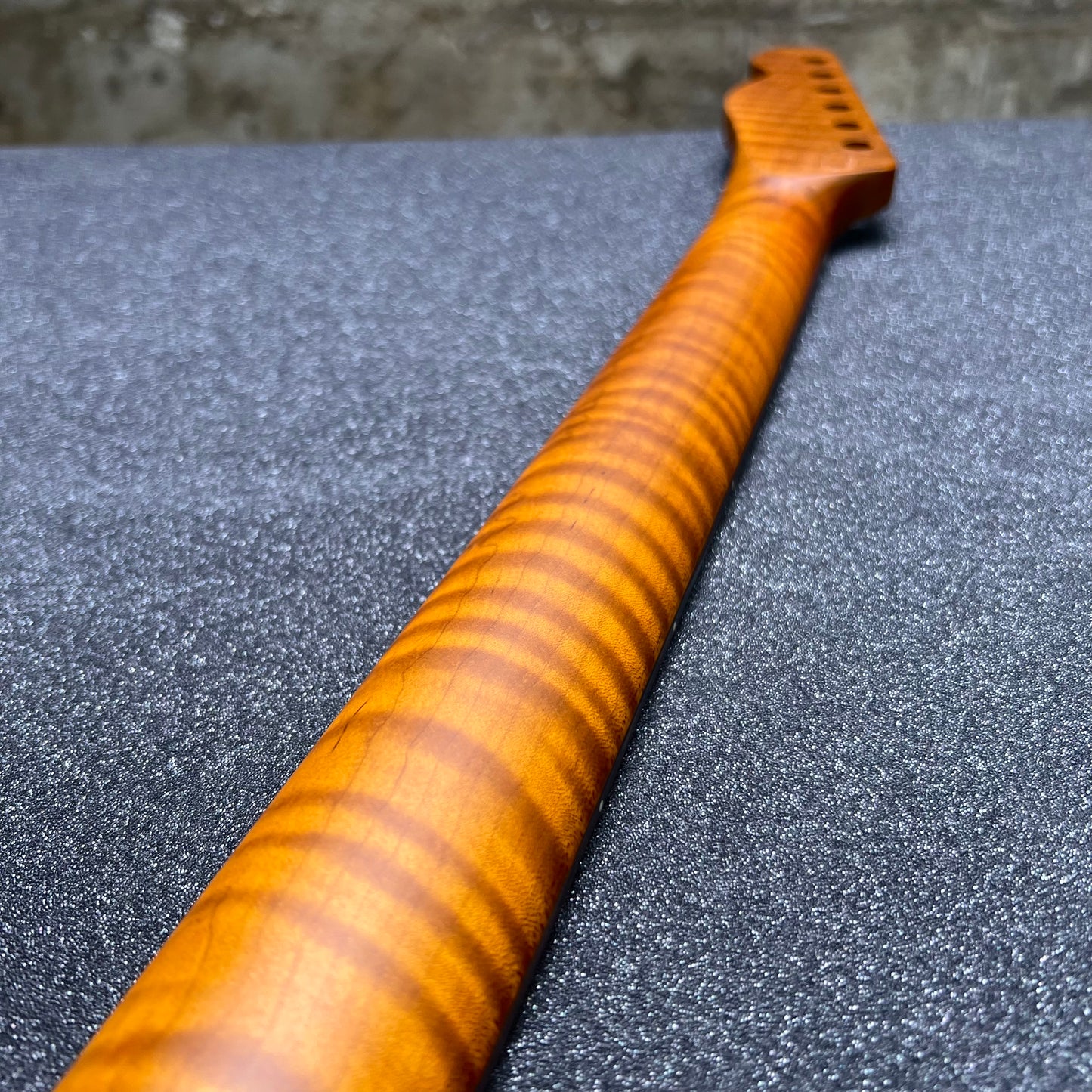 Golden Brown Roasted Flamed Maple Tele Style Neck #42