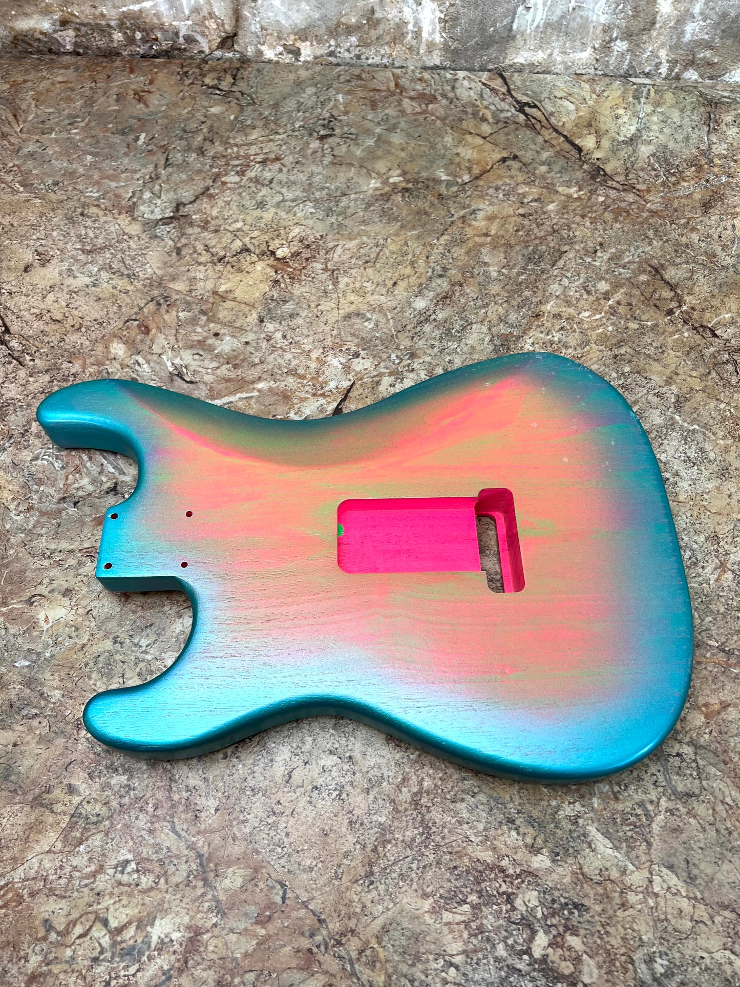 Warmtone Custom Guitars Strat Style Guitar Body Relic “Pink Burst”