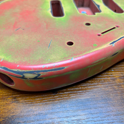 Warmtone CG Hss Strat Style Guitar Body Relic "Faded Pink” Nitro 4.2lbs
