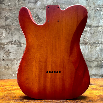 Warmtone CG Flamed Maple Telecaster Guitar Body "Amber Burst” 4.8lbs