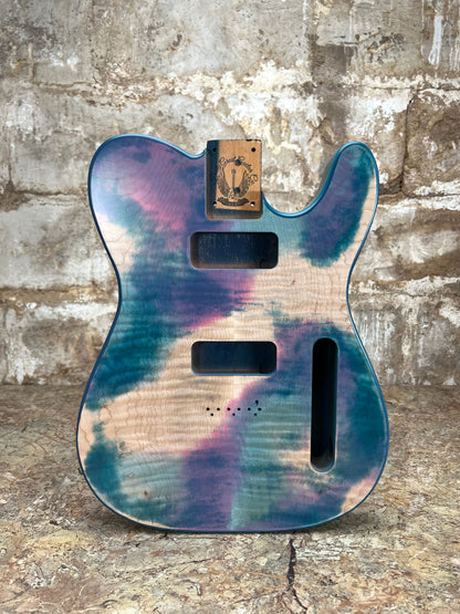 Holy Grail Guitars Tele Style Guitar Body Flamed Maple “Shadows”