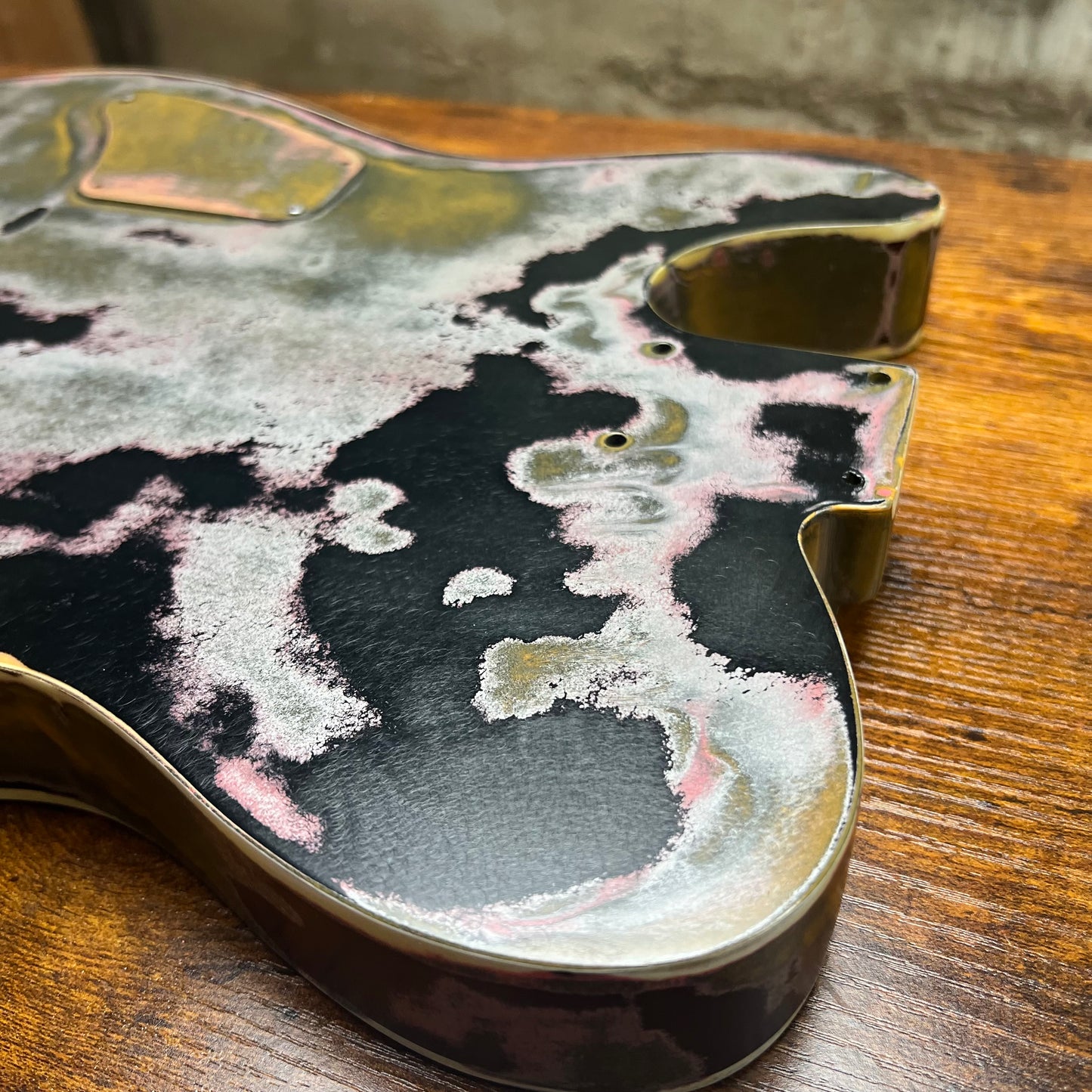 Warmtone CG Relic HH Tele Guitar Body “Spooky House” Nitro/Binding