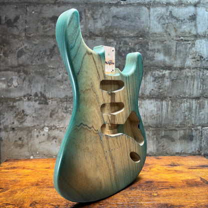 Warmtone CG St Style Guitar Body 1 Piece Swamp Ash “Turquoise” 4lbs B-Stock