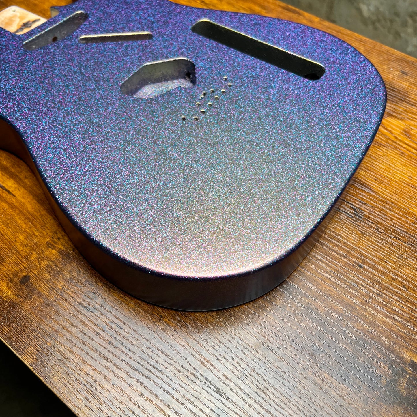 Warmtone CG COLORSHIFT Alder Tele Guitar Body "Blueberry Shift" 5.10lbs