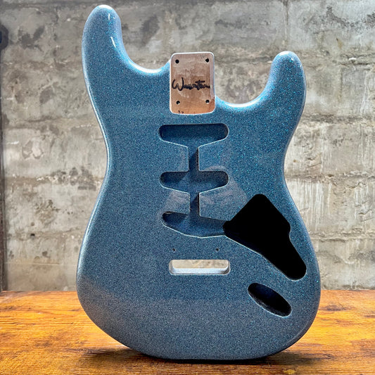 Warmtone Custom Guitars SSS Strat Guitar Body “Snow Blue”
