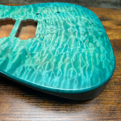 Warmtone CG HHH Flamed Maple Telecaster Guitar Body "Lagoon” #260 4.6lbs