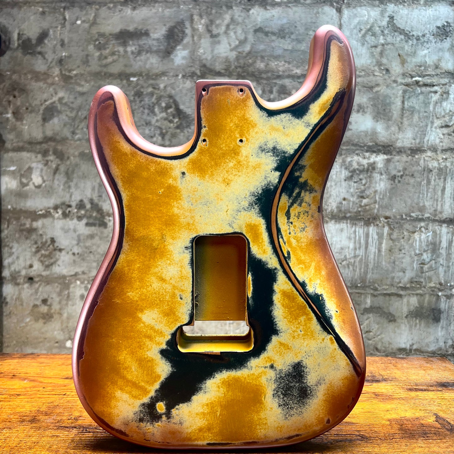 Warmtone CG HSH Strat Style Guitar Body Relic "Stormy Sky” Nitro 4.3lbs