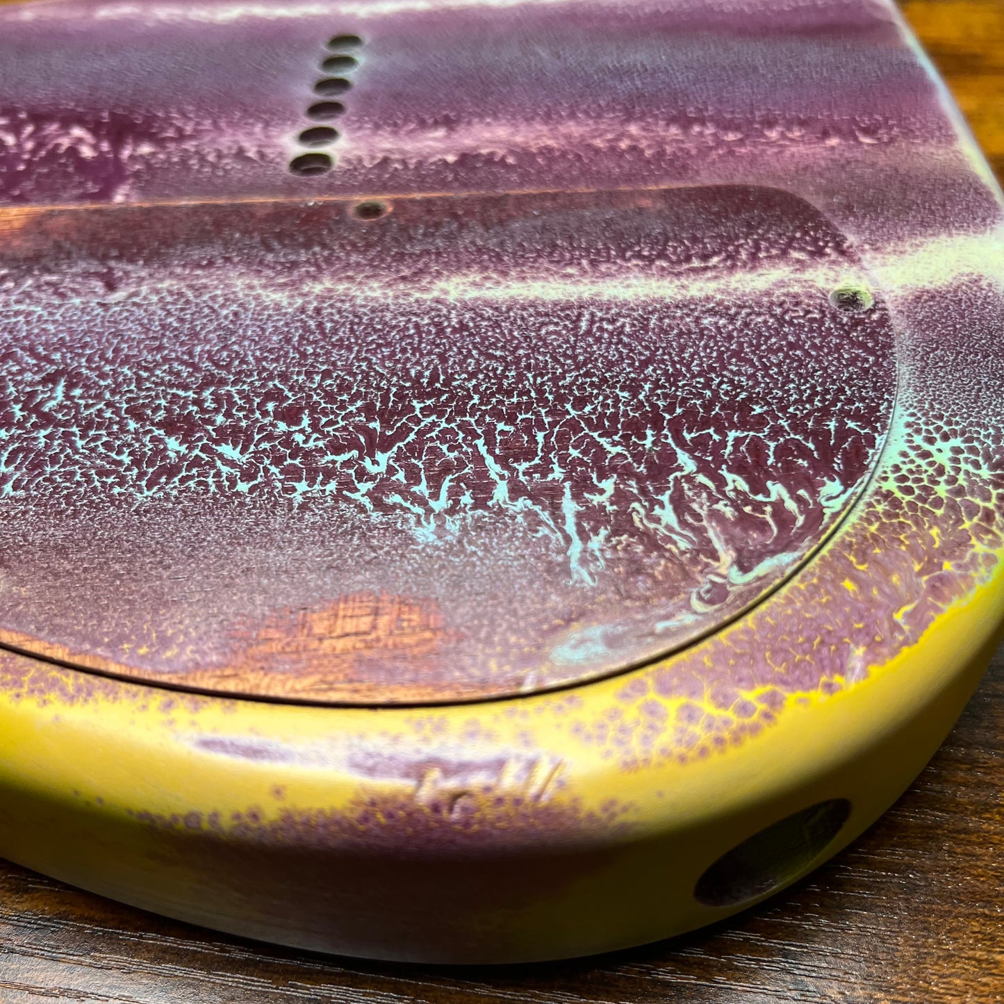 Warmtone Custom Guitars Strat Guitar Body Relic "Purple Stone” Nitro