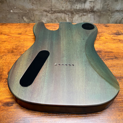 Warmtone CG HHH Flamed Maple Telecaster Guitar Body "Lagoon” #260 4.6lbs
