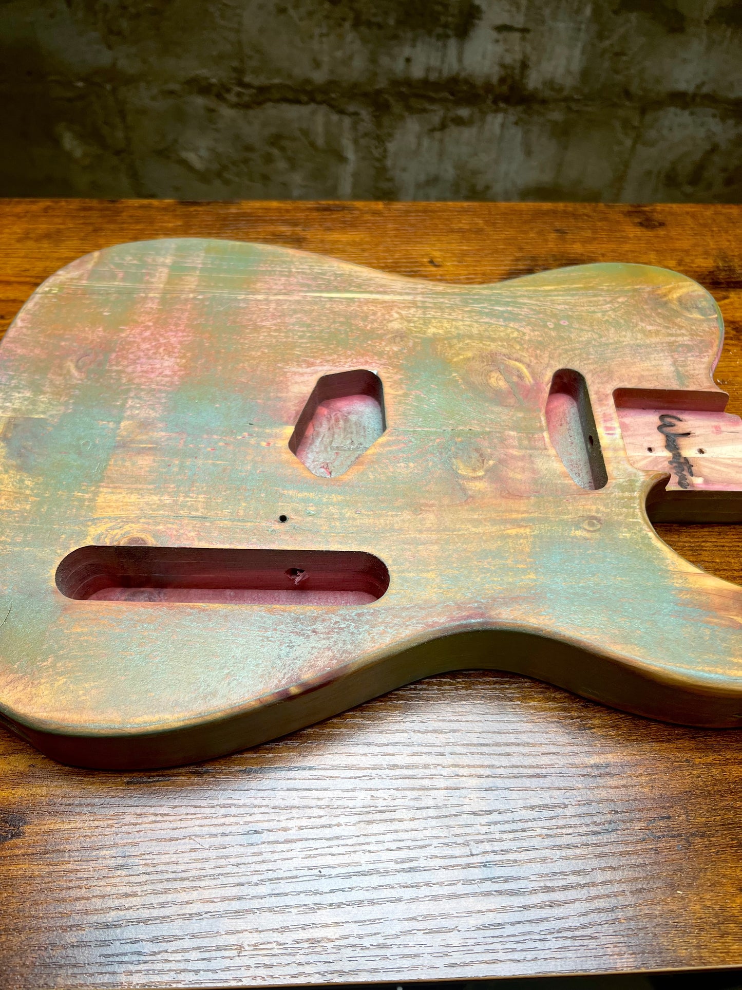 Warmtone Custom Guitars Relic Tele Style Guitar Body “Old Red Cedar” Nitro