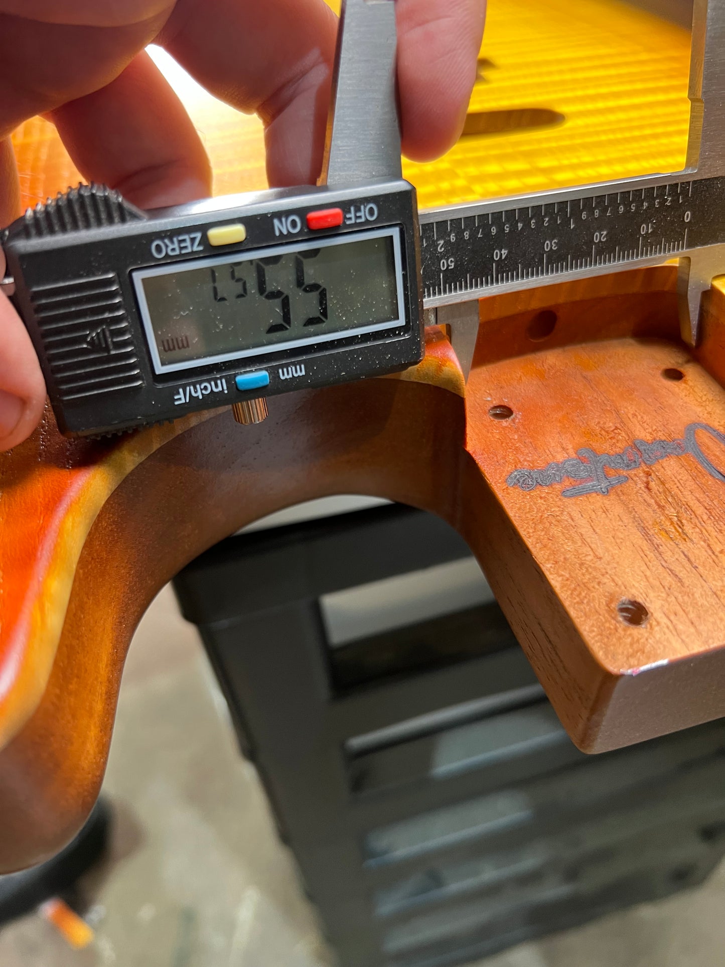 Warmtone CG Hss Strat Style Guitar Body Flamed Maple “Sunrise” 4.5lbs
