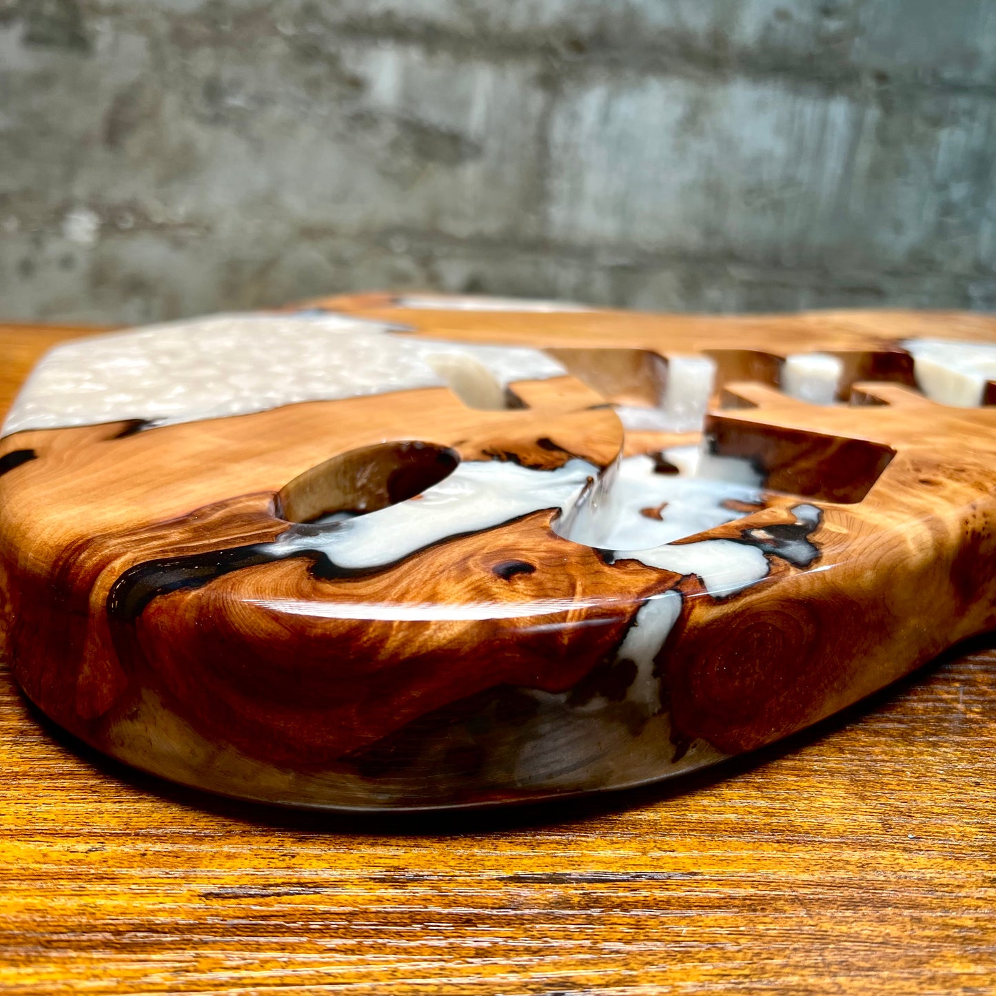 Warmtone Custom Guitars Strat Guitar Body “Mont Blanc” Resin Pour