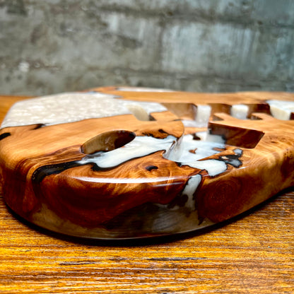 Warmtone Custom Guitars Strat Guitar Body “Mont Blanc” Resin Pour