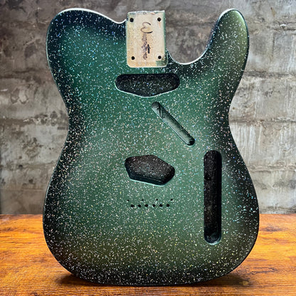 Warmtone Custom Guitars Telecaster Guitar Body "Olive Sparkle"