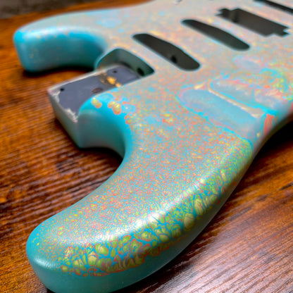 Warmtone Custom Guitars Strat Style Guitar Body “Splatter” 4.6 lbs