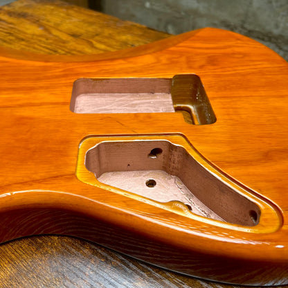 Warmtone CG SSS Strat Style Guitar Body Flamed Maple “Sun” 4.7lbs