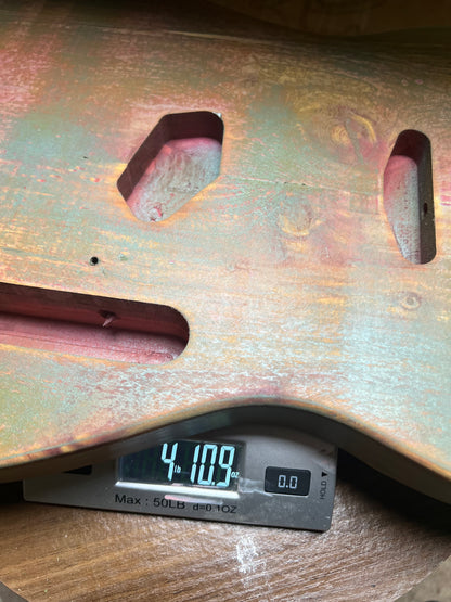 Warmtone Custom Guitars Relic Tele Style Guitar Body “Old Red Cedar” Nitro