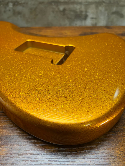 Warmtone CG Strat Guitar Body “Crazy Gold Sparkle”
