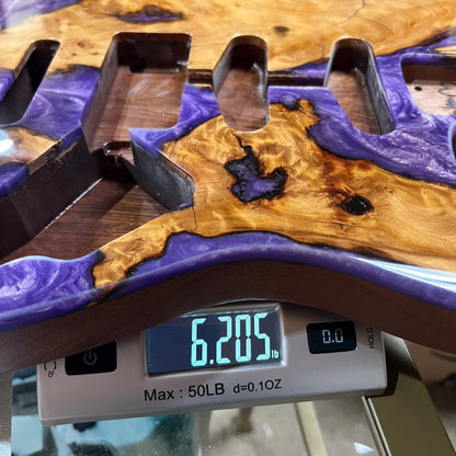Warmtone Custom Guitars Strat Guitar Body “Purple Swirl” Resin Pour