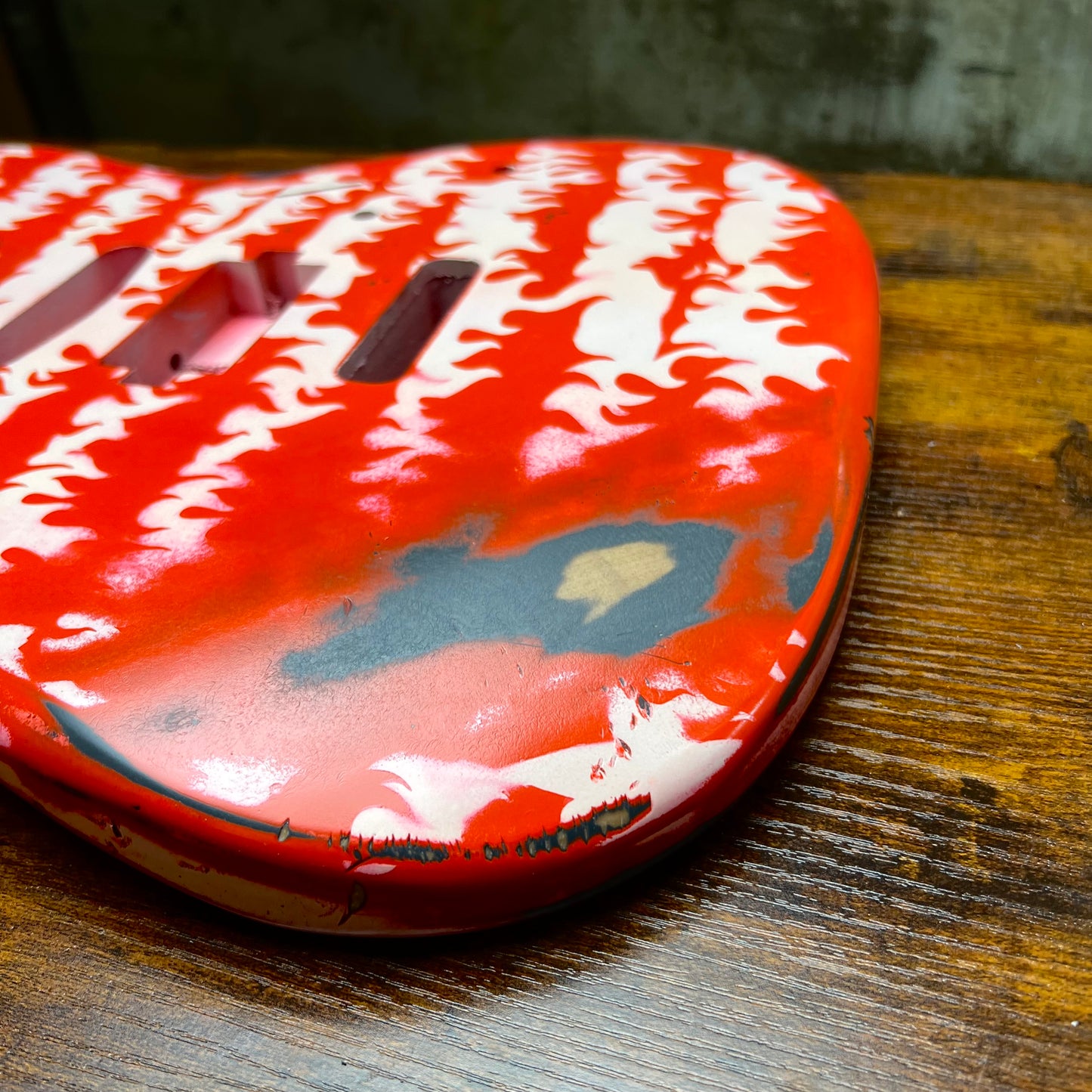 Warmtone Custom Guitars Strat Guitar Body Relic "Hot Flames”Nitro