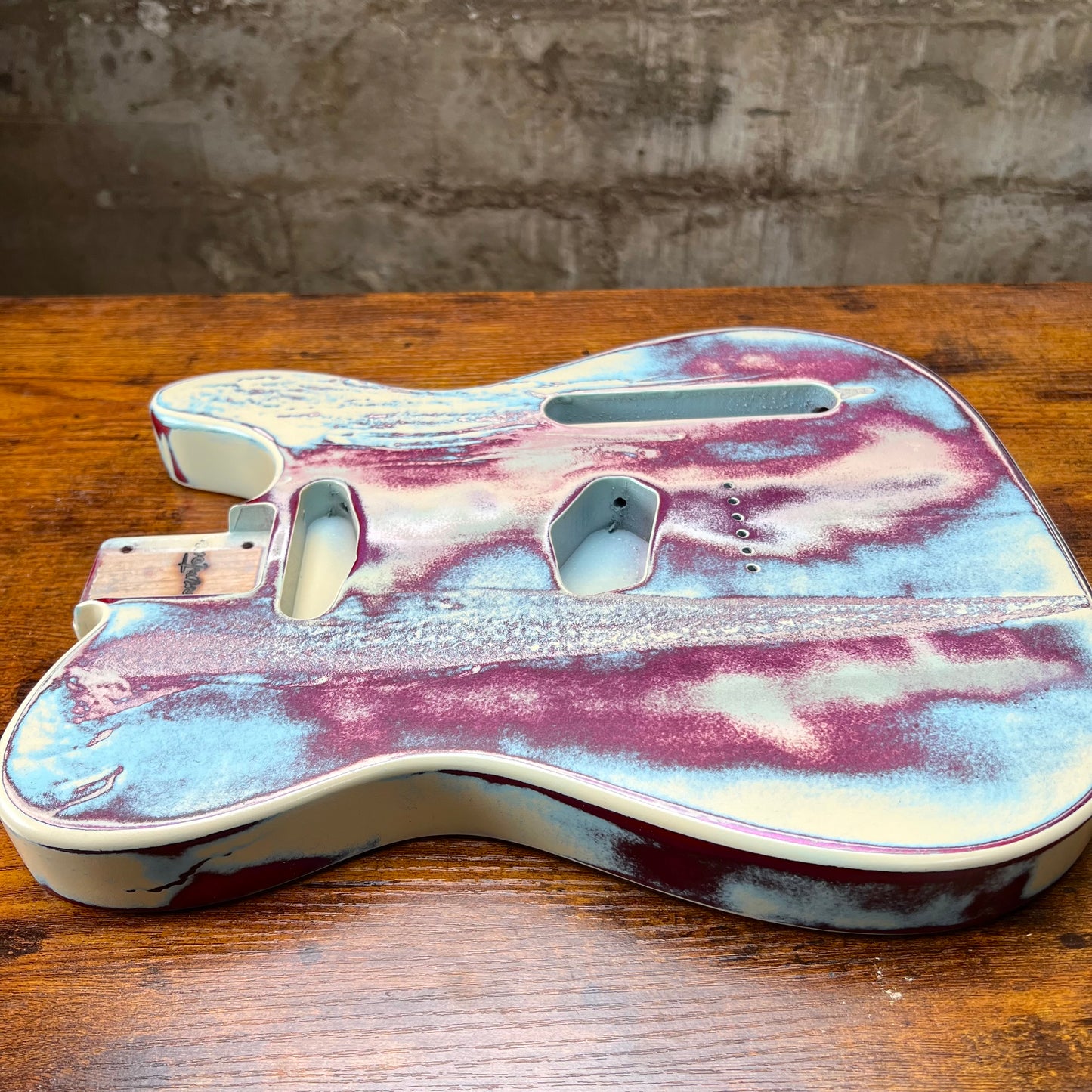 Warmtone CG Relic Tele Style Guitar Body “Lavender Frost” Nitro