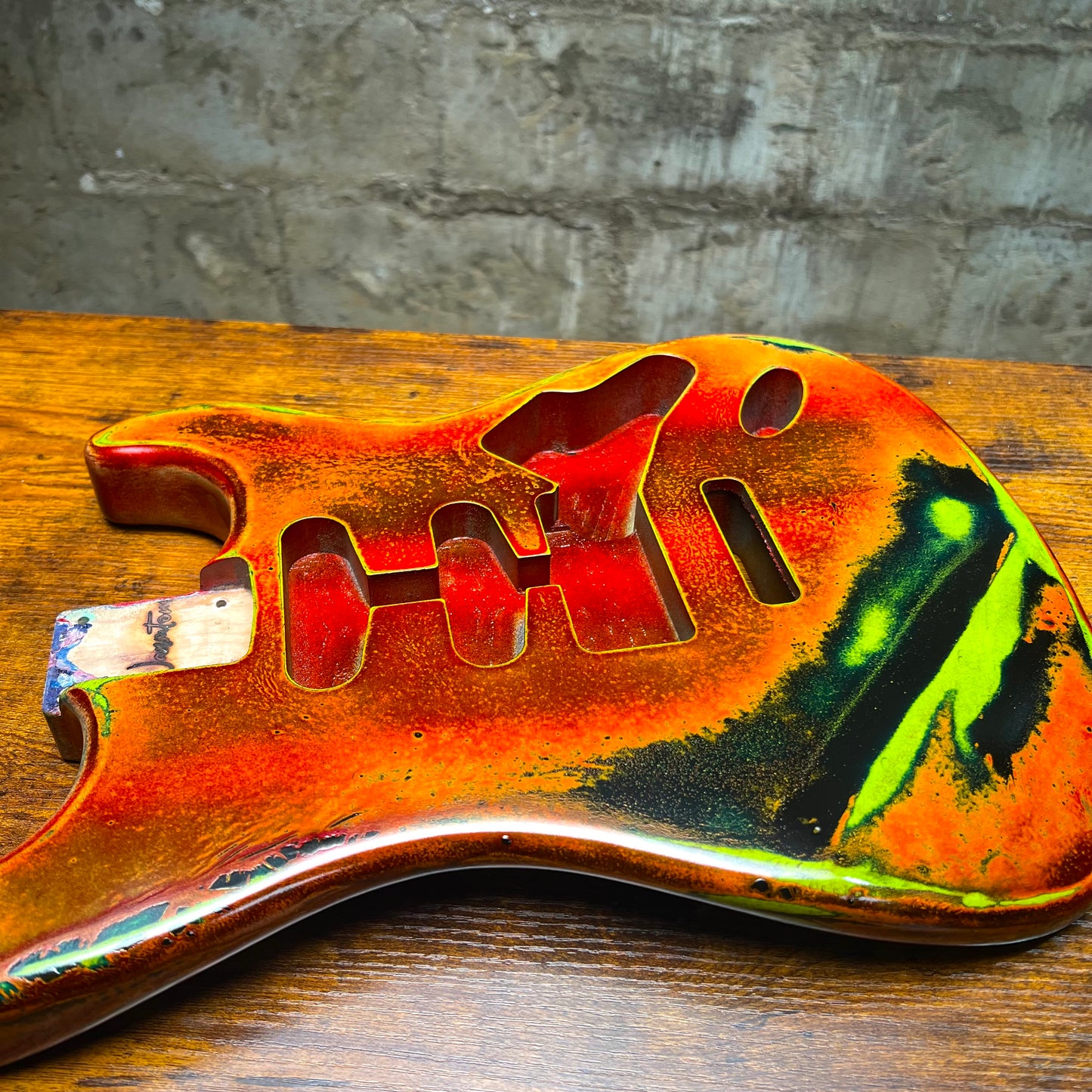 Warmtone CG Strat Style Guitar Body Relic "Grand Canyon” Nitro 4.4lbs