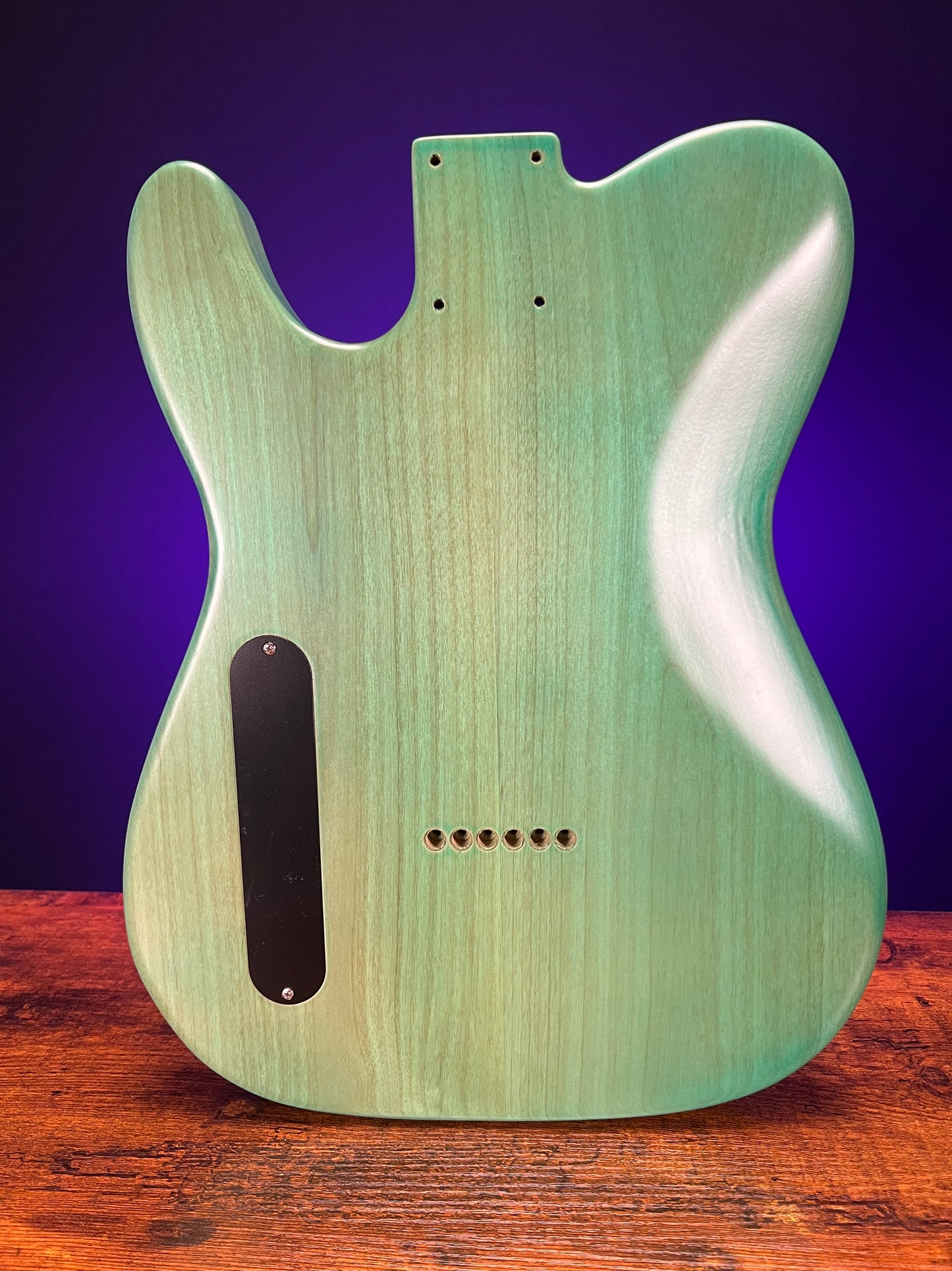 Warmtone Custom Guitars Tele Style Guitar Body “Mint Flames”