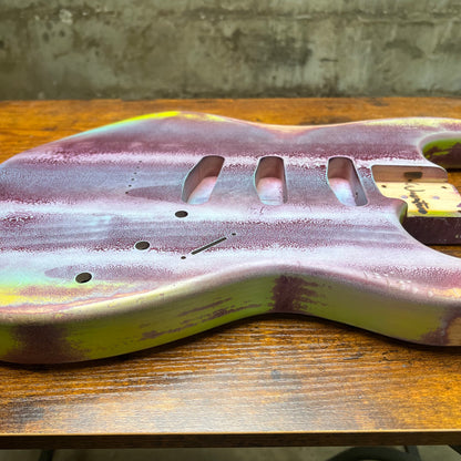 Warmtone Custom Guitars Strat Guitar Body Relic "Purple Stone” Nitro