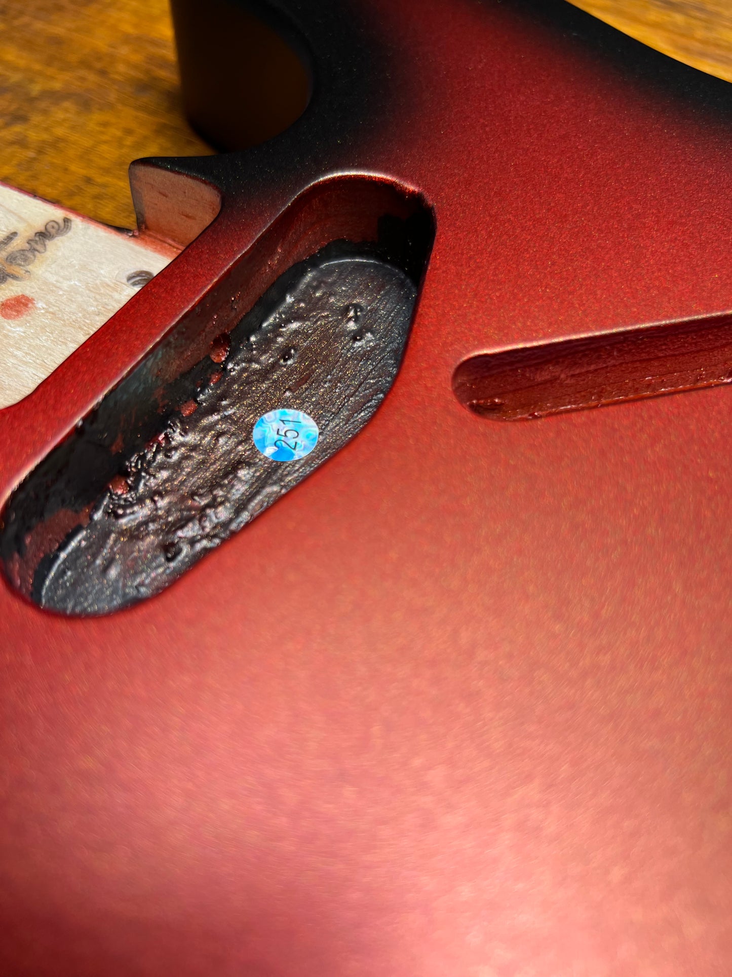 Warmtone Custom Guitars Tele Guitar Body "Royal Red” Burst 4.9lbs