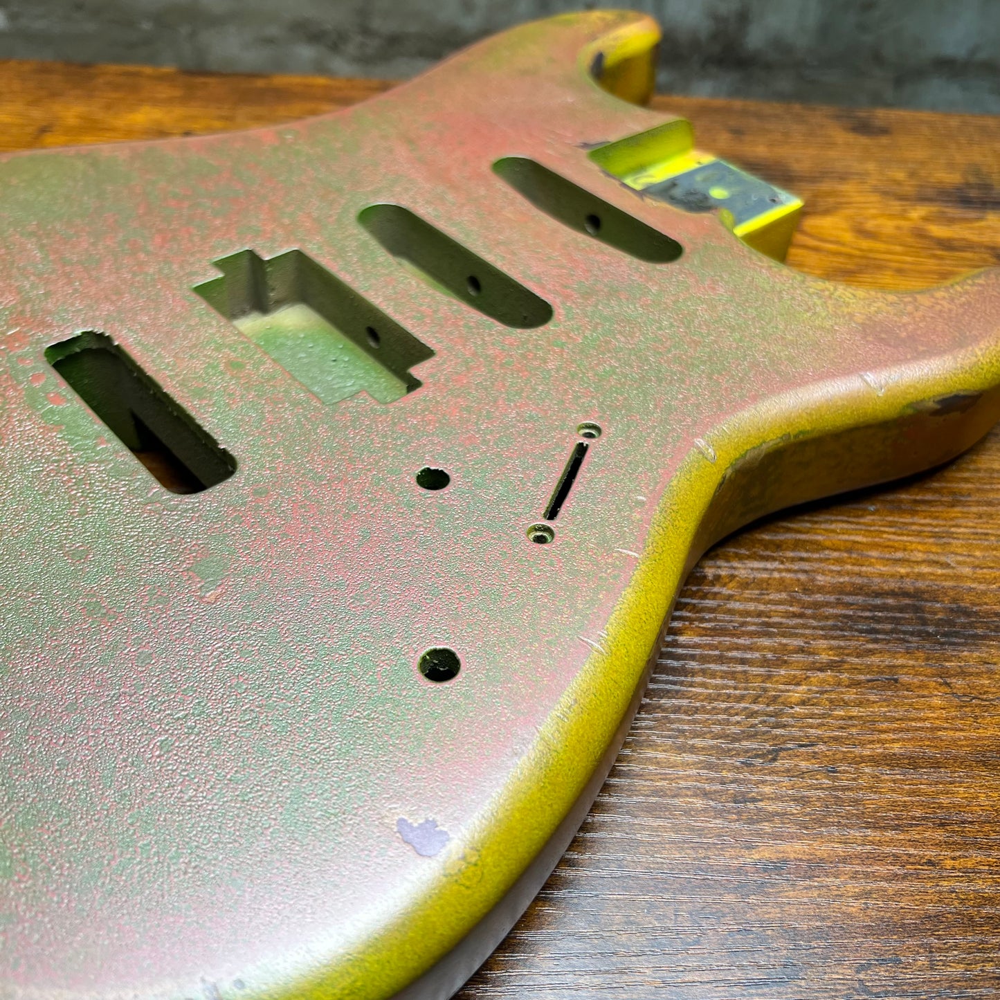 Warmtone CG Hss Strat Style Guitar Body Relic "Green Patina” Nitro 4.4lbs