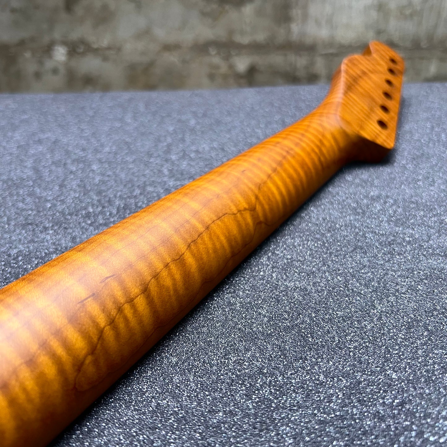 Golden Brown Roasted Flamed Maple Tele Style Neck #44