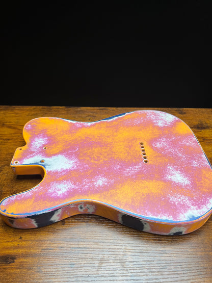 Warmtone Custom Guitars Relic Tele Style Guitar Body “Patterns” Nitro