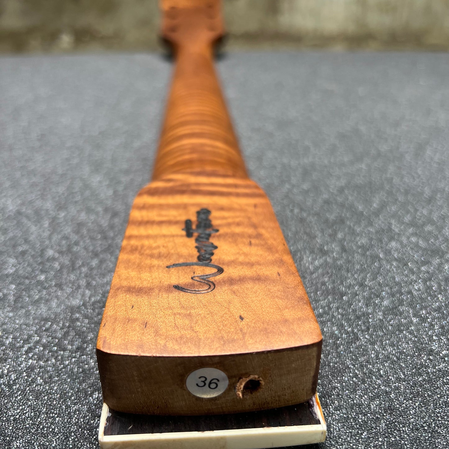 Roasted Flamed Maple 24.75 Scale length Conversion Neck #36