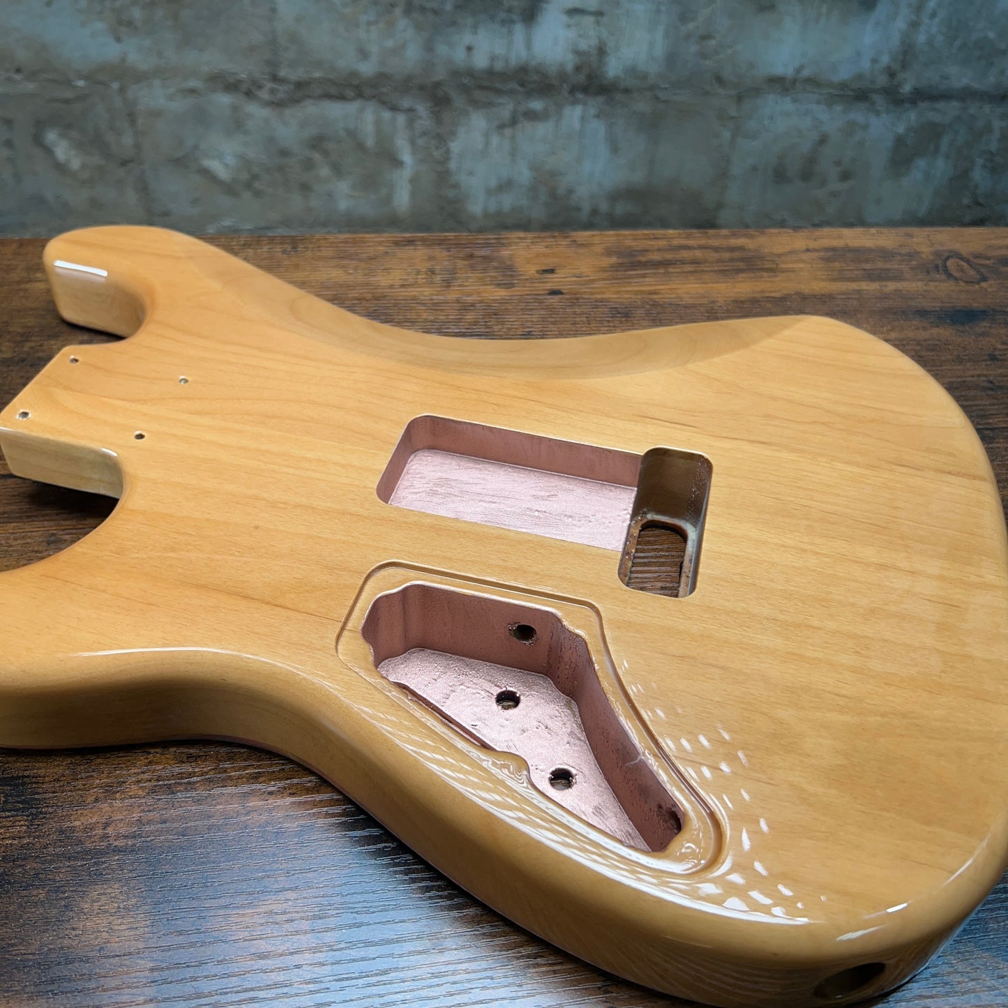 Warmtone CG SSS Strat Style Guitar Body Flamed Maple "Blue N Purple”