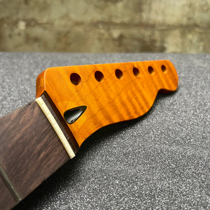 Golden Brown Roasted Flamed Maple Tele Style Neck #42