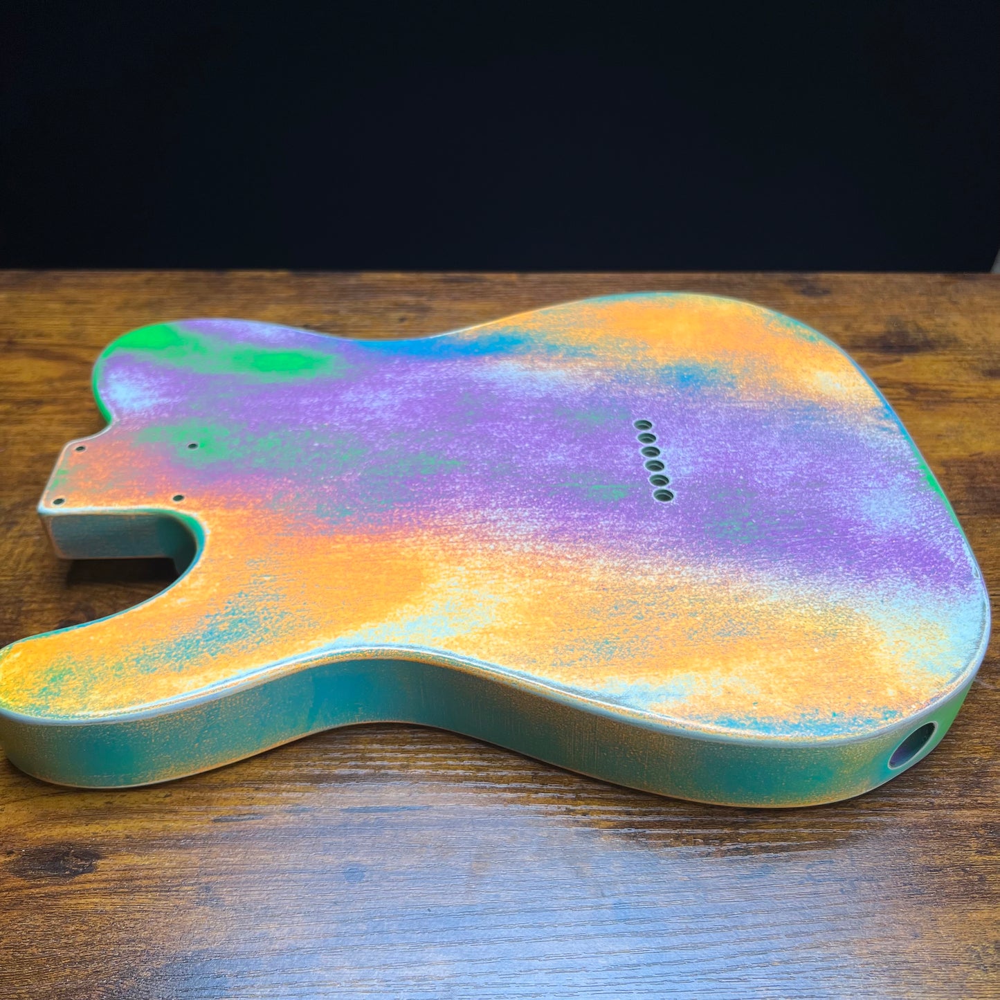 Warmtone Custom Guitars Relic Tele Style Guitar Body “Old Flag” Nitro